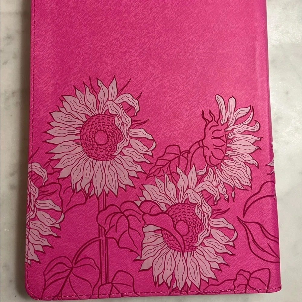 Women’s Fuchsia Pink Blank Prompted Journal Diary God Works For The Good - Gift